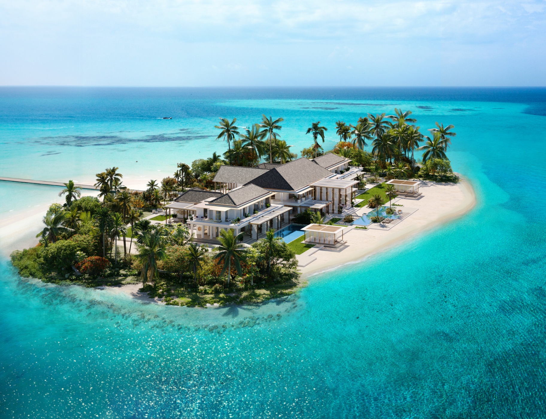 Private-island mansion